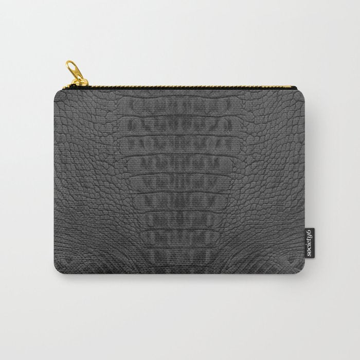 black crocodile skin Carry All Pouch Gallery Image 1