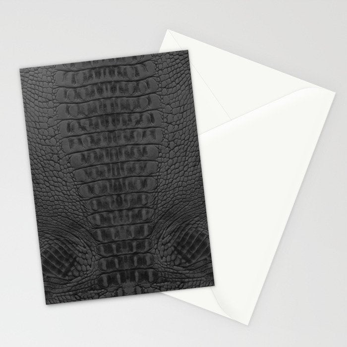 black crocodile skin Stationery Card Gallery Image 2