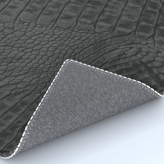 black crocodile skin Rug Gallery Image 4