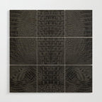 black crocodile skin Wood Wall Art Gallery Image 1
