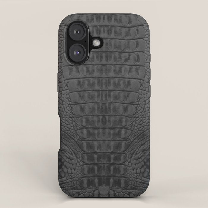 black crocodile skin iPhone Case Gallery Image 1