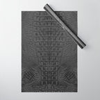 black crocodile skin Wrapping Paper Gallery Image 1