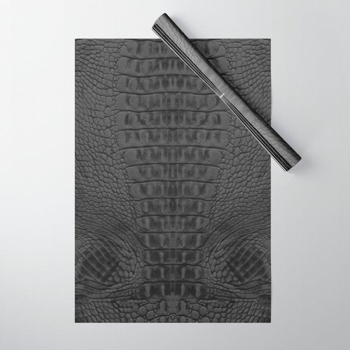 black crocodile skin Wrapping Paper Gallery Image 1