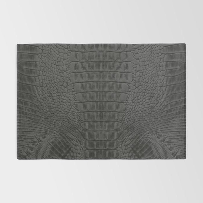 black crocodile skin Rug Gallery Image 2