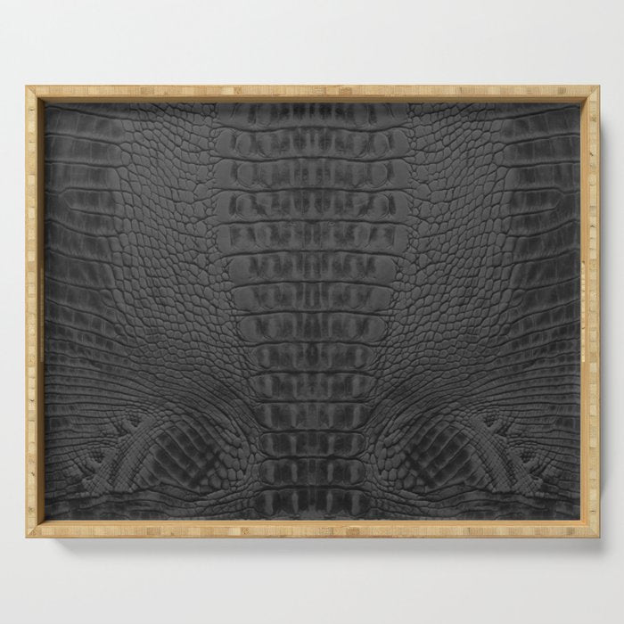 black crocodile skin Serving Tray Gallery Image 1