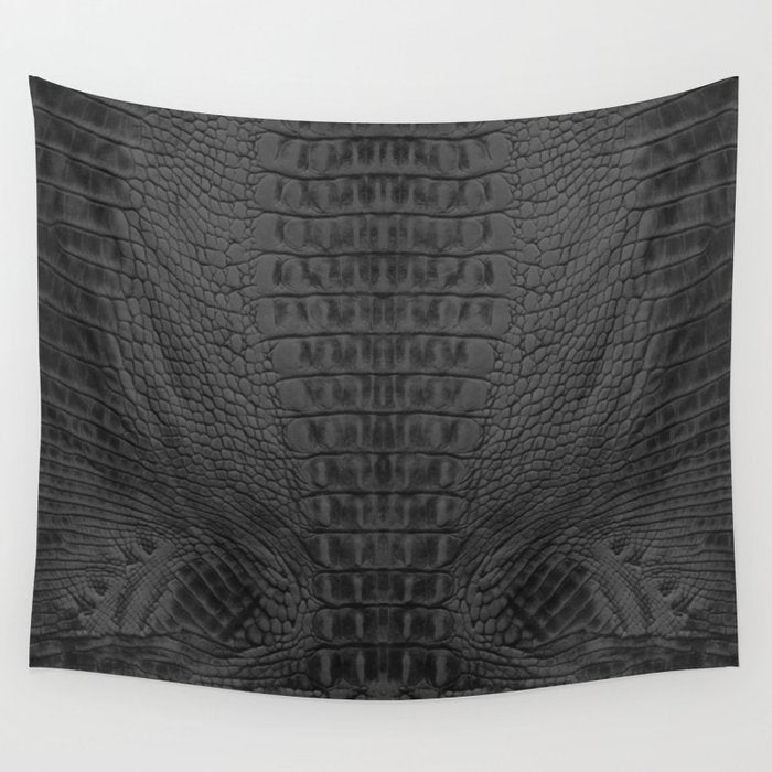 black crocodile skin Wall Tapestry Gallery Image 1