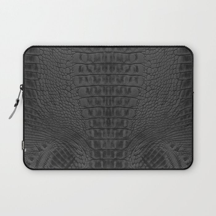 black crocodile skin Laptop Sleeve Gallery Image 1