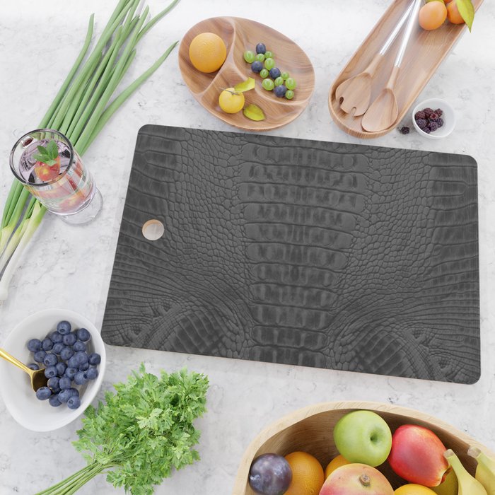 black crocodile skin Cutting Board Gallery Image 2