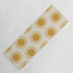 Boho Summer Sun Pattern I Golden Yoga Mat Gallery Image 1