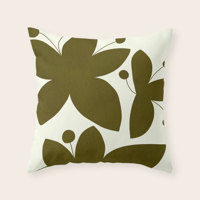 Abstract-botanical 13 Throw Pillow Gallery Image 1