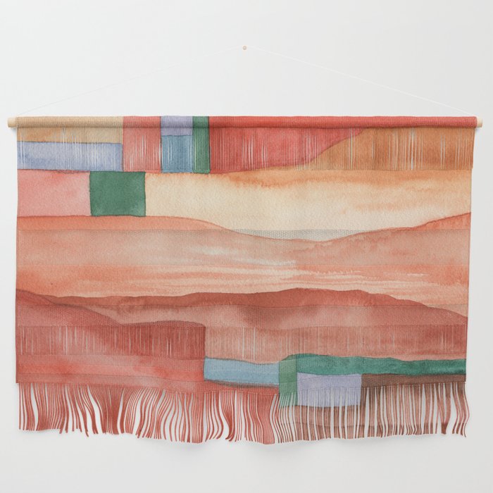 Abstract Desert Landscape Watercolor Wall Hanging Gallery Image 1