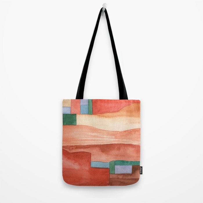 Abstract Desert Landscape Watercolor Tote Bag Gallery Image 2