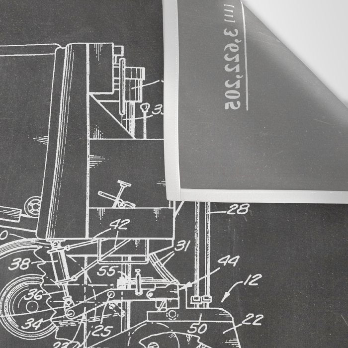 Ice Hockey Patent - Hockey Player Coach Team Art - Black Chalkboard Wall Tapestry Gallery Image 3