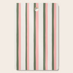 Hand Drawn Vertical Stripes Muted Green & Pink Cutting Board Gallery Image 1