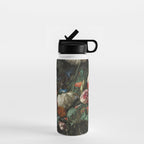 Still Life Parrot Tulips, Peonies, Hibiscus, Hydranga, Periwinkle Flowers in Vase by Jan de Heem Water Bottle Gallery Image 1