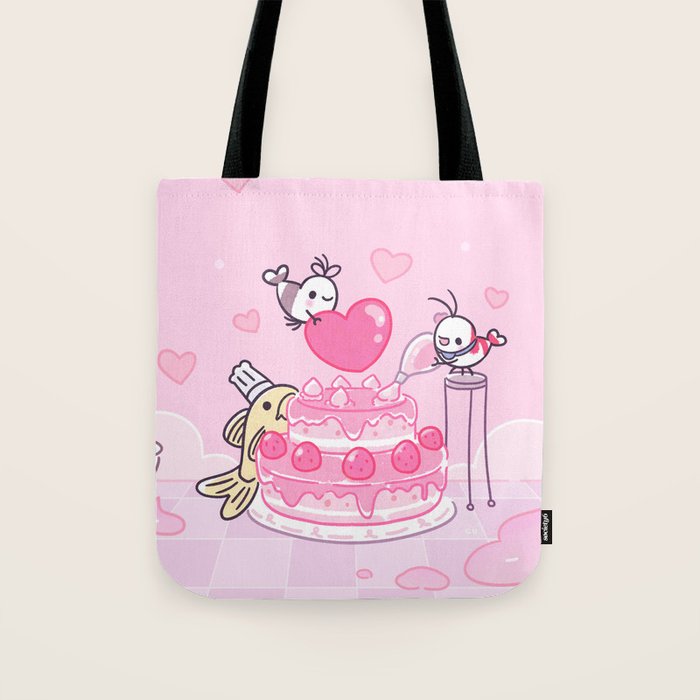Shy Shrimp - Birthday Cake Tote Bag Gallery Image 1