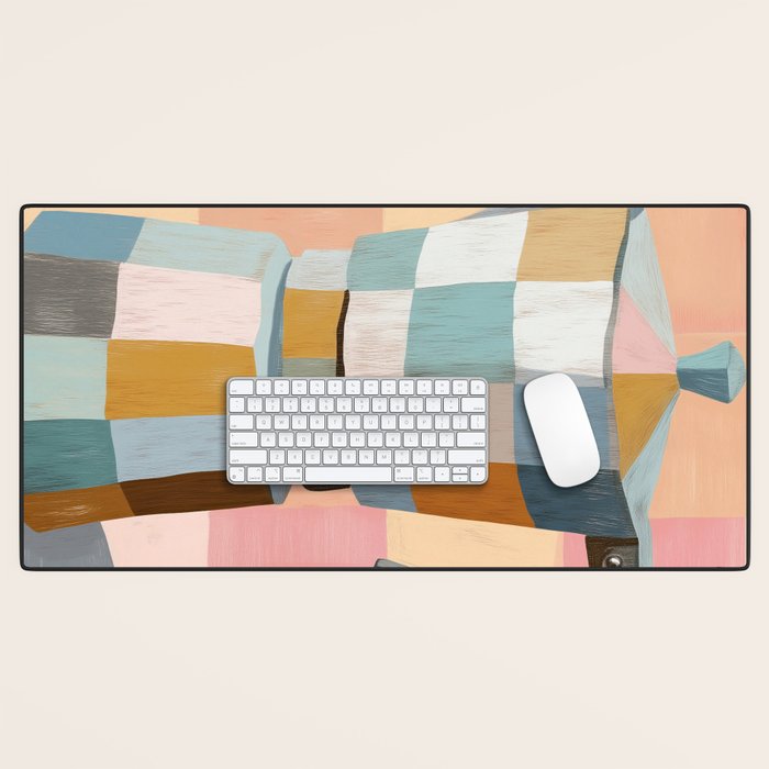 Patchwork Moka Pot Desk Mat Gallery Image 1