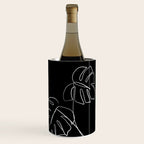 Monstera minimal - black Wine Chiller Gallery Image 3