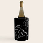 Monstera minimal - black Wine Chiller Gallery Image 2