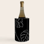 Monstera minimal - black Wine Chiller Gallery Image 1