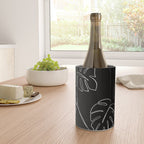 Monstera minimal - black Wine Chiller Gallery Image 4
