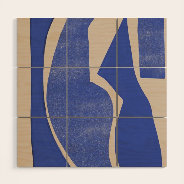 Contemporary Shapes Design Wood Wall Art Gallery Image 1