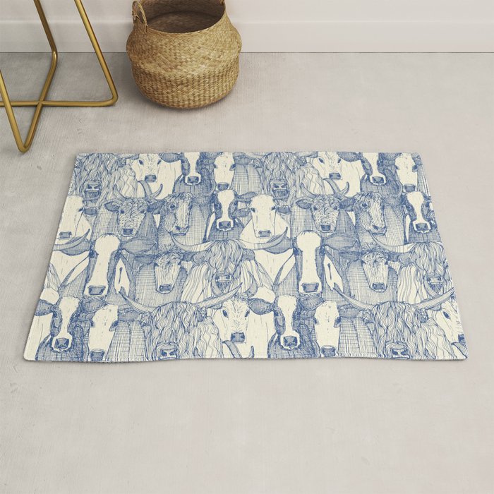 just cattle classic blue pearl Rug Gallery Image 1
