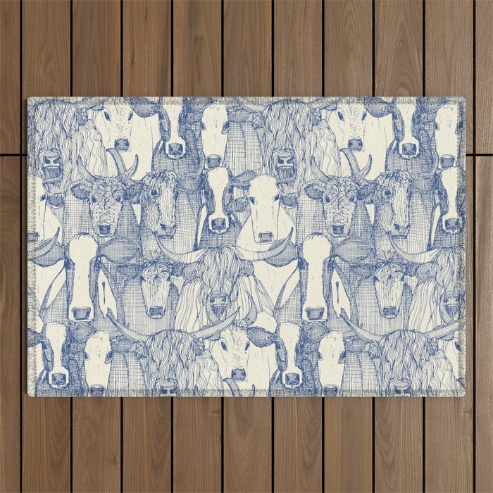 just cattle classic blue pearl Outdoor Rug Gallery Image 1