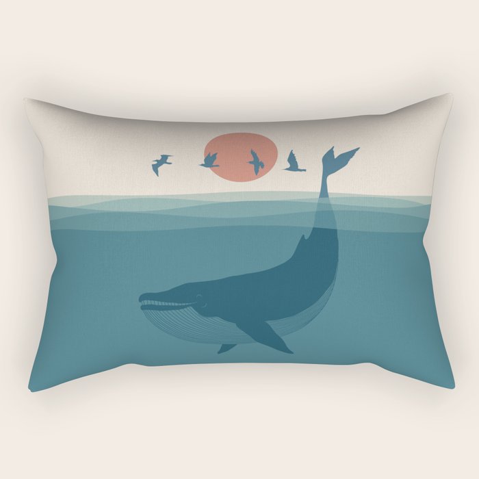 I'm like a bird - Whale Rectangular Pillow Gallery Image 1