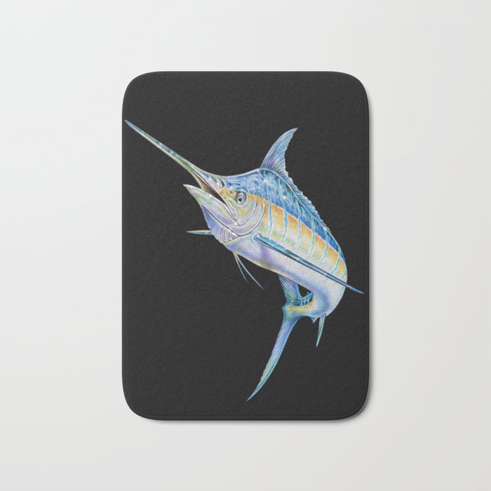 Blue Marlin Bath Mat Gallery Image 1