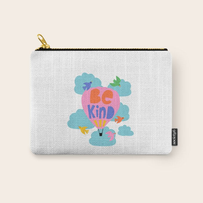 Be Kind - Cute Lettering For Kids Carry All Pouch Gallery Image 1