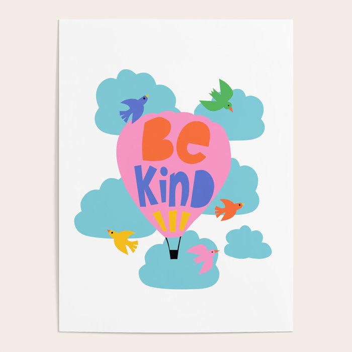 Be Kind - Cute Lettering For Kids Poster Gallery Image 1