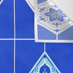 Talavera Mexican Tile - Blue Palette Wall Tapestry Gallery Image 3