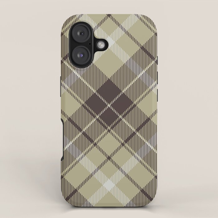 Modern Neutral Plaid Design iPhone Case Gallery Image 1