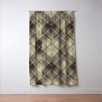 Modern Neutral Plaid Design Window Curtain Gallery Image 3