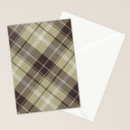 Modern Neutral Plaid Design Stationery Card Gallery Image 2