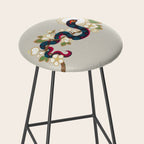 Snake and flowers 2 Stool Gallery Image 2