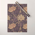 William Morris Windrush Aubergine Wine Vintage Pattern Wrapping Paper Gallery Image 1