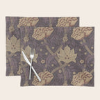 William Morris Windrush Aubergine Wine Vintage Pattern Placemat Gallery Image 1