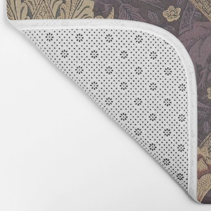 William Morris Windrush Aubergine Wine Vintage Pattern Bath Mat Gallery Image 2