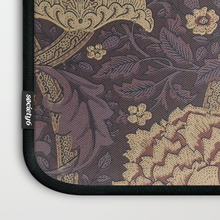 William Morris Windrush Aubergine Wine Vintage Pattern Laptop Sleeve Gallery Image 3