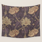 William Morris Windrush Aubergine Wine Vintage Pattern Wall Tapestry Gallery Image 4