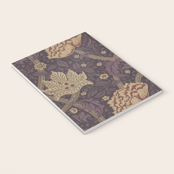William Morris Windrush Aubergine Wine Vintage Pattern Notebook Gallery Image 3