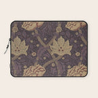 William Morris Windrush Aubergine Wine Vintage Pattern Laptop Sleeve Gallery Image 1