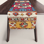 Kozak Bergama Turkish  Antique Rug Print Table Runner Gallery Image 1
