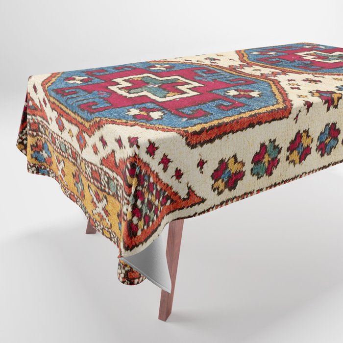 Kozak Bergama Turkish  Antique Rug Print Tablecloth Gallery Image 1