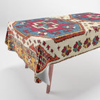 Kozak Bergama Turkish  Antique Rug Print Tablecloth Gallery Image 1
