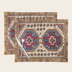 Kozak Bergama Turkish  Antique Rug Print Placemat Gallery Image 1