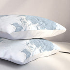 Steel watercolor detailed world map Raul Pillow Sham Gallery Image 3