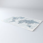Steel watercolor detailed world map Raul Rug Gallery Image 3